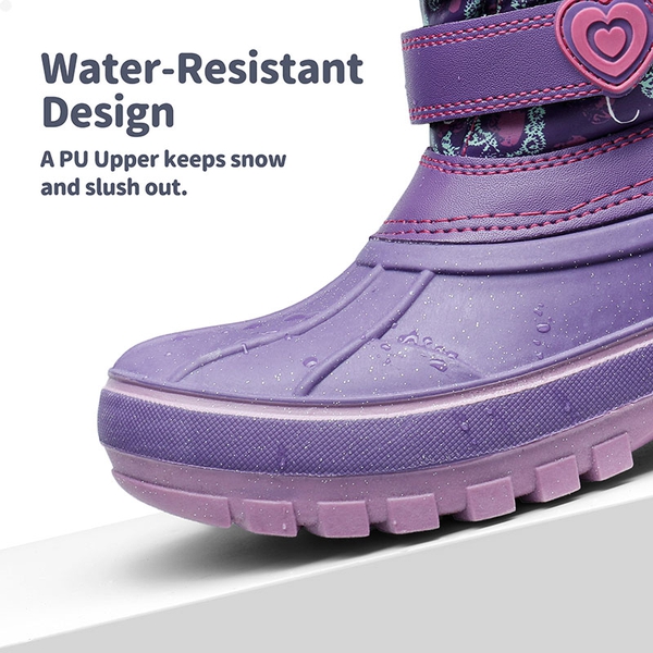 Kids Ankle Waterproof Snow Boots - PURPLE - 2