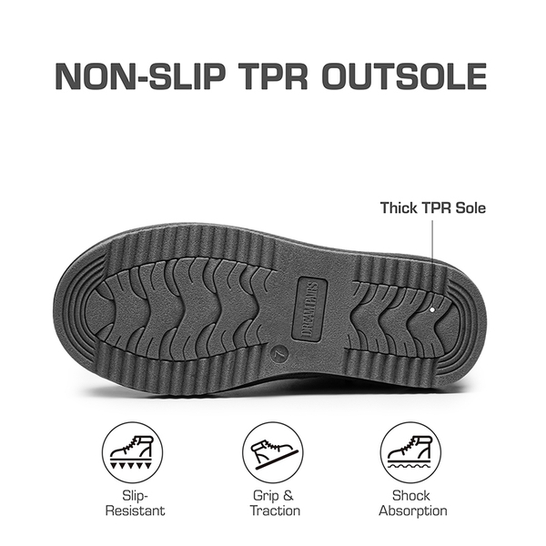 [FuzzyClassic Mid Boot] Suede Mid Calf Snow Boots - GREY - 7