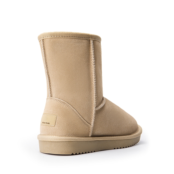 [FuzzyClassic Mid Boot] Suede Mid Calf Snow Boots - SAND - 2
