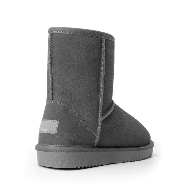 [FuzzyClassic Mid Boot] Suede Mid Calf Snow Boots - GREY - 2
