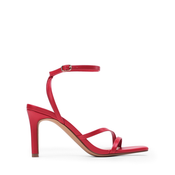 Women’s Strappy Stiletto Heeled Sandals - RED - 1
