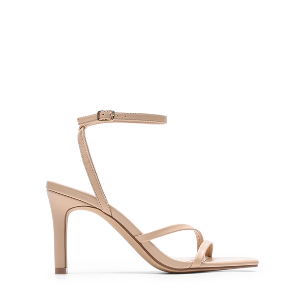 Women’s Strappy Stiletto Heeled Sandals - NUDE - 1