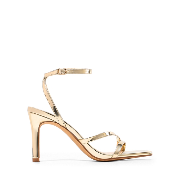 Women’s Strappy Stiletto Heeled Sandals - LIGHT GOLD - 1