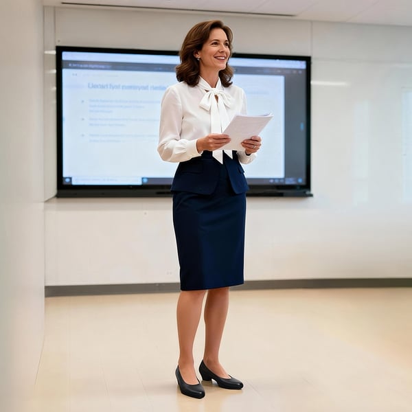 [Stand All Day Pumps] Counsel Round-Toe Low Block Heel Pumps - BLACK - 1