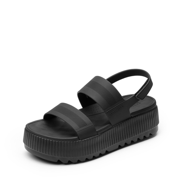 Comfortable Summer Beach Wedge Sandals - ALL BLACK -  0