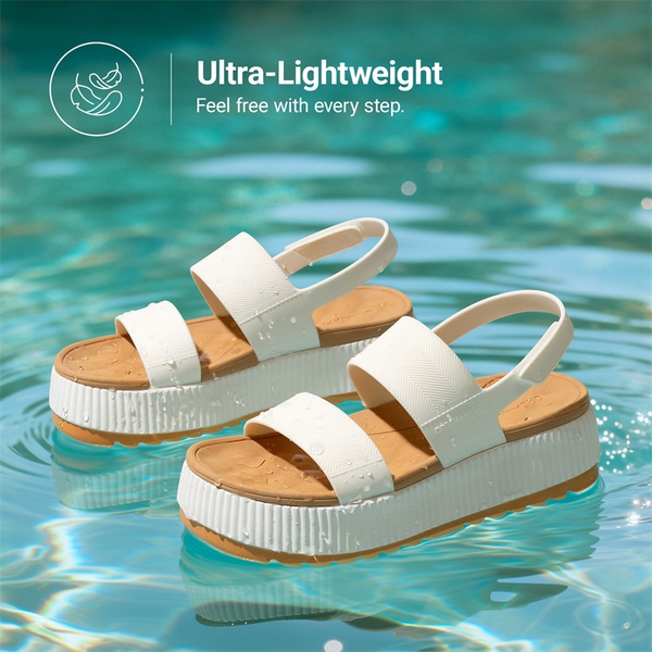 Comfortable Summer Beach Wedge Sandals - WHITE - 7