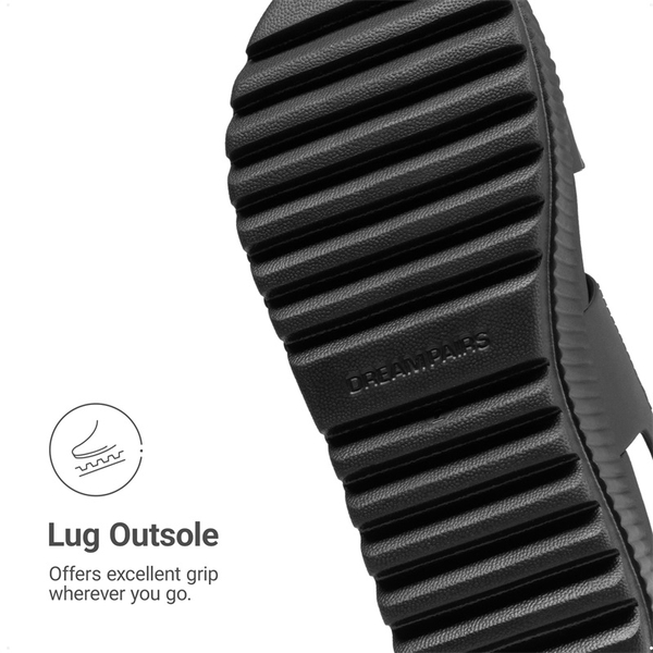 Comfortable Summer Beach Wedge Sandals - ALL BLACK - 6