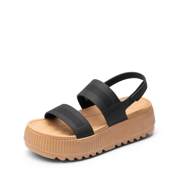 Comfortable Summer Beach Wedge Sandals - BLACK -  0