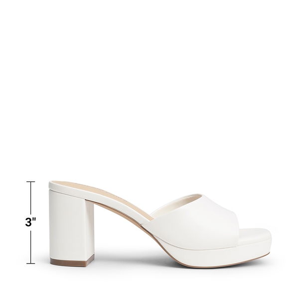 Dreamy Y2K Platform Heels with Square Toe - WHITE - 3