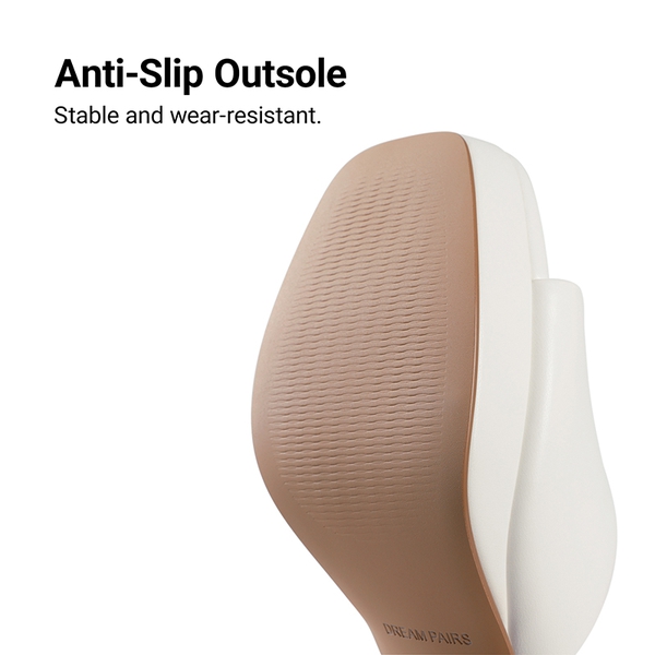 Dreamy Y2K Platform Heels with Square Toe - WHITE - 6