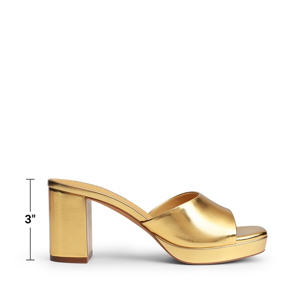 Dreamy Y2K Platform Heels with Square Toe - GOLD - 3