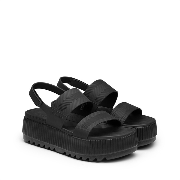 Comfortable Summer Beach Wedge Sandals - ALL BLACK - 4