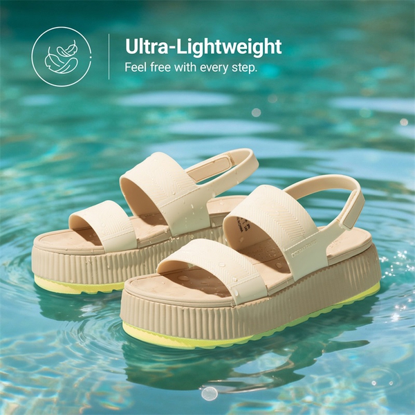 Comfortable Summer Beach Wedge Sandals - SAND - 7
