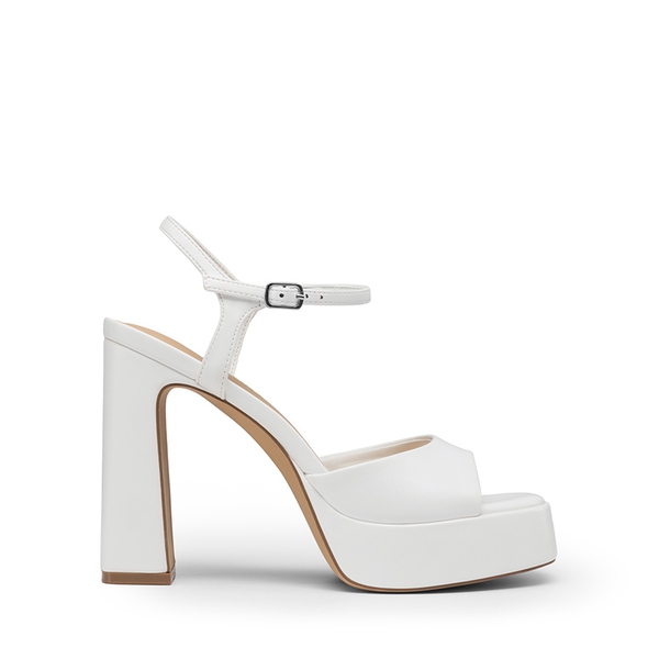 Dreamy Y2K-style Block Heel Platform Sandals - WHITE - 3