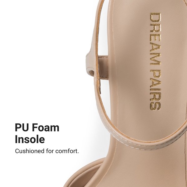 Y2K-style Block Heel Platform Sandals - NUDE - 7