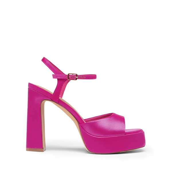 Dreamy Y2K-style Block Heel Platform Sandals - HOT PINK - 3