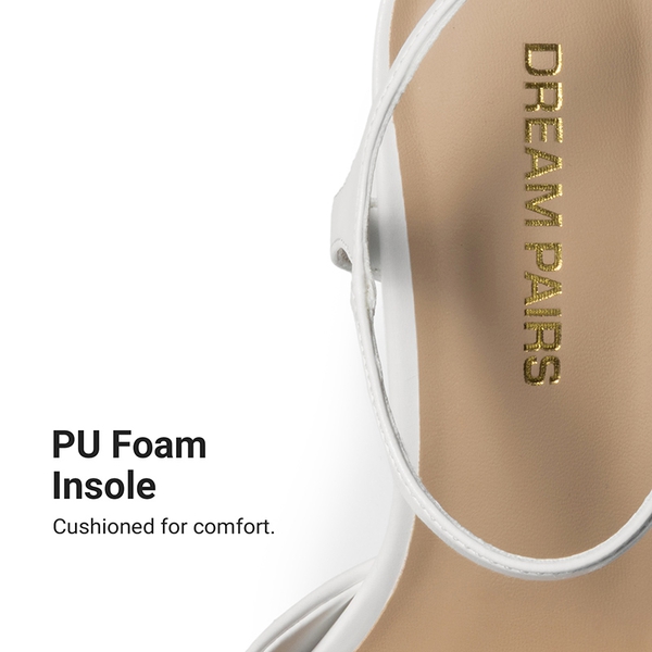 Dreamy Y2K-style Block Heel Platform Sandals - WHITE - 7