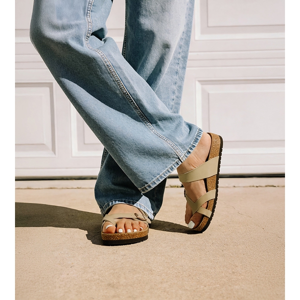 Women’s Slip-On Sandals with Arch Support - BEIGE - 2