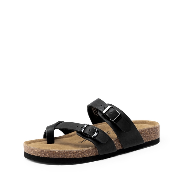 Women’s Slip-On Sandals with Arch Support - BLACK -  0