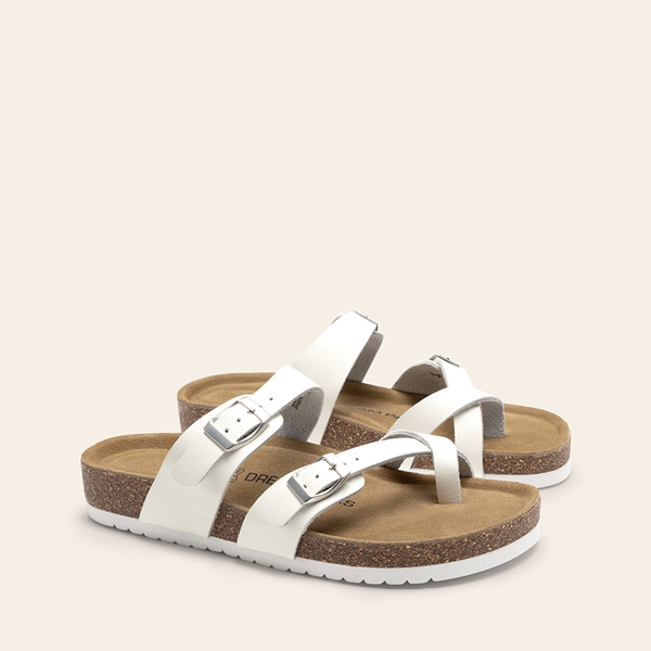 Women’s Slip-On Sandals with Arch Support - WHITE - 4