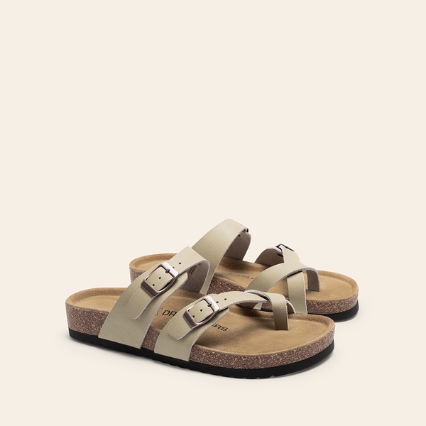 Women’s Slip-On Sandals with Arch Support - BEIGE - 4