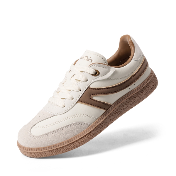 Kids Faux Suede Toe Cap Soccer Cleats - KHAKI -  0