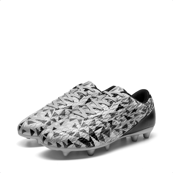 Men‘s Strategically Positioned Cleats Soccer Shoes - SILVER/BLACK - 2