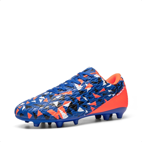 Men‘s Strategically Positioned Cleats Soccer Shoes - ORANGE/ROYAL BLUE -  0