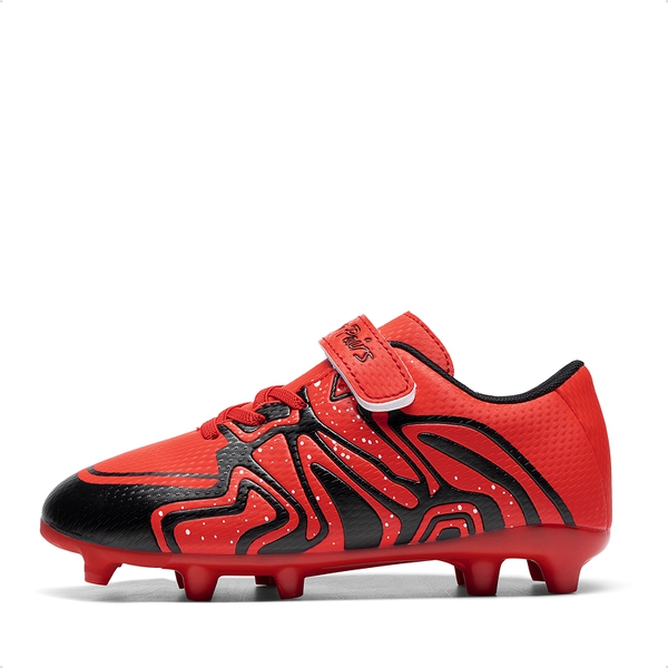 Kids Mesh-Covered EVA Insole Soccer Shoes  - RED/BLACK - 1