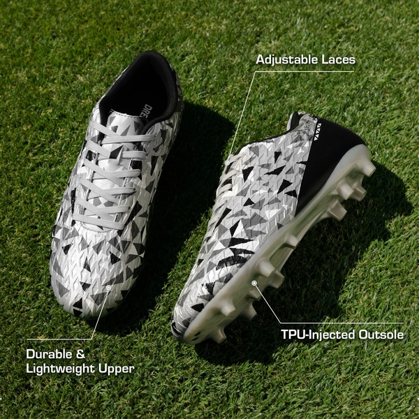 Men‘s Strategically Positioned Cleats Soccer Shoes - SILVER/BLACK - 3