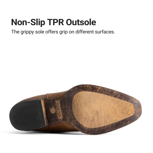 Vintage-inspired Women’s Cowboy Boots - BROWN - 5