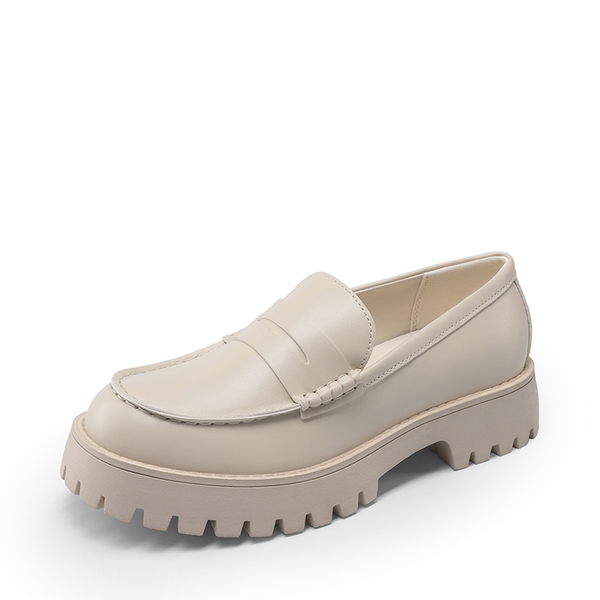 Women's Chunky Platform Classic Loafer - BEIGE -  0