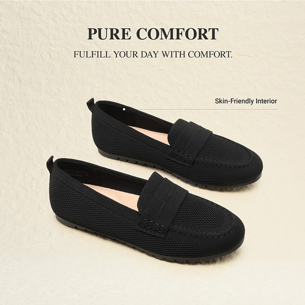 All-day Comfort Fashionable Slip-on Loafers - BLACK - 5