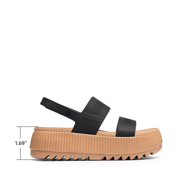 Comfortable Summer Beach Wedge Sandals - BLACK - 3