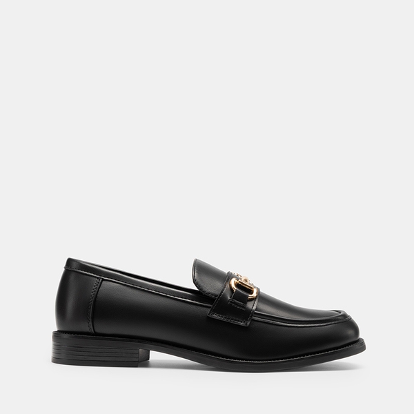 Women's Casual Dressy Loafers - BLACK-PU - 3