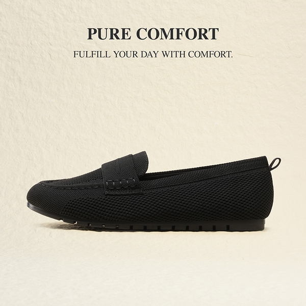 All-day Comfort Fashionable Slip-on Loafers - BLACK - 4