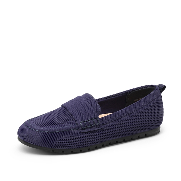 Ascenelle All-day Comfort Fashionable Slip-on Loafers Knit Edition - NAVY -  0