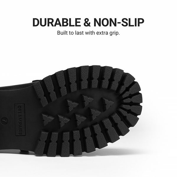 Women's Chunky Platform Classic Loafer - BLACK-PU - 3