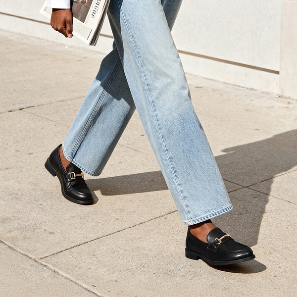 Women's Casual Dressy Loafers - BLACK-PU - 2