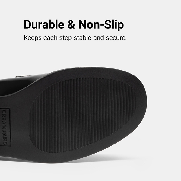 Women's Casual Dressy Loafers - BLACK-PATENT - 6