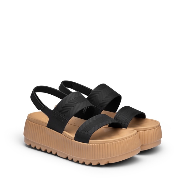 Comfortable Summer Beach Wedge Sandals - BLACK - 4
