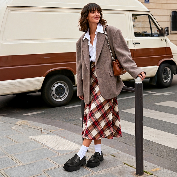 Women's Chunky Platform Classic Loafer - BLACK-PU - 1
