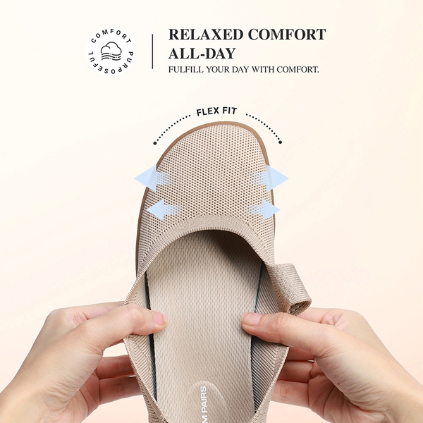 Women’s Wide-Sole Mary Jane Flats - NUDE - 5