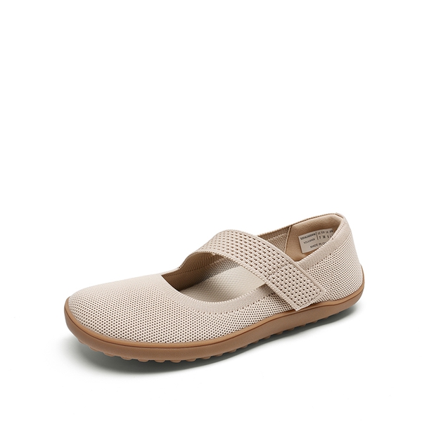 Women’s Wide-Sole Mary Jane Flats - NUDE -  0