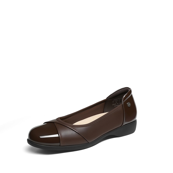 Ascenda Women’s Comfortable Flats with Arch Support - BROWN -  0