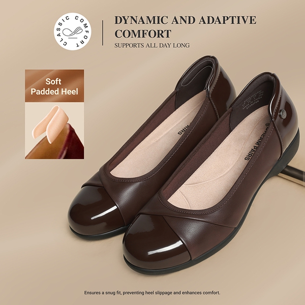 Ascenda Women’s Comfortable Flats with Arch Support - BROWN - 5