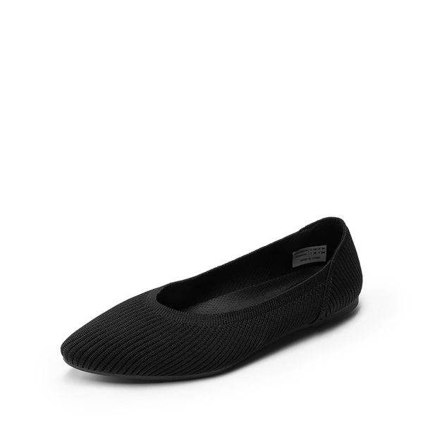 Women’s Foldable Knit Flats - BLACK -  0