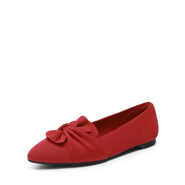 Women’s Foldable Bow Flats - RED -  0