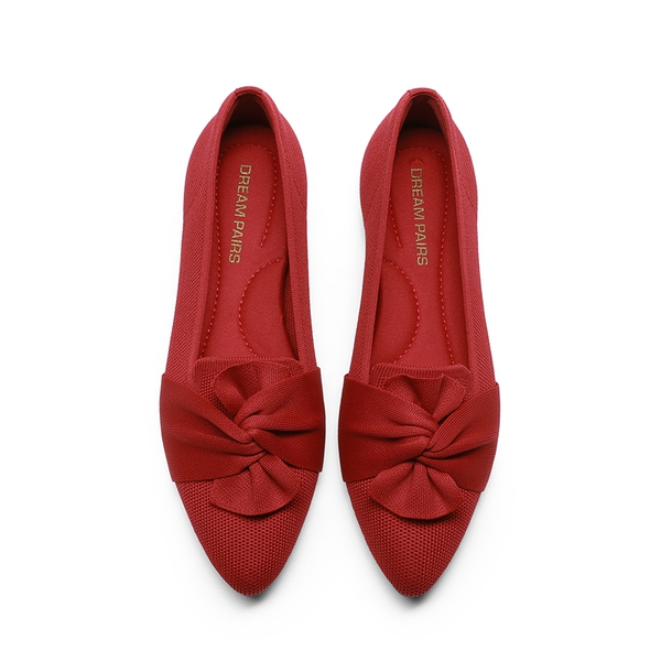 Women’s Foldable Bow Flats - RED - 3