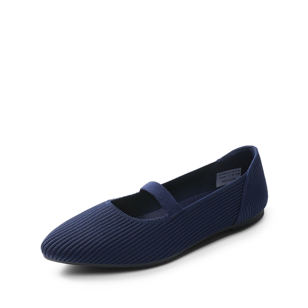 Women’s Comfortable Knit Mary Jane Flats - NAVY -  0